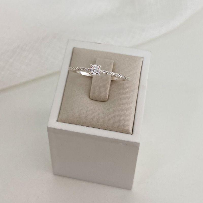 ANEL PT SOLITÁRIO PEDRA PEQUENA