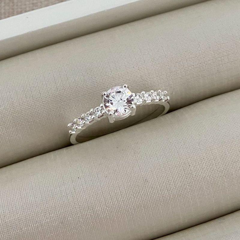 ANEL PT SOLITARIO PEDRA REDOND.