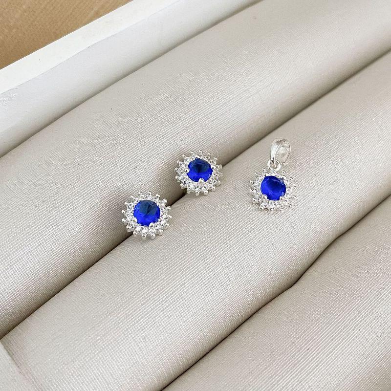 CONJ PT FLOR CRAV P AZUL ESCURO