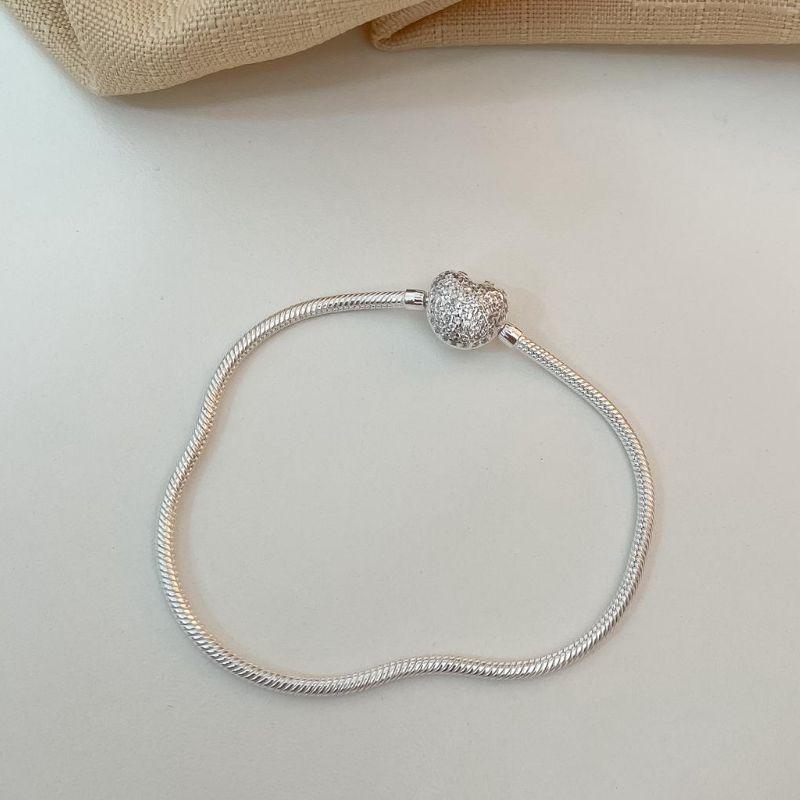 PANDORA PT 18CM CORAÇÃO CRAVEJADO