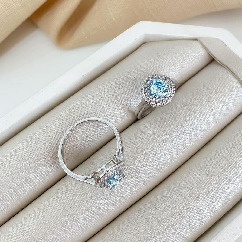 ANEL PT PEDRA AZUL CRAVEJADA 7MM NITE