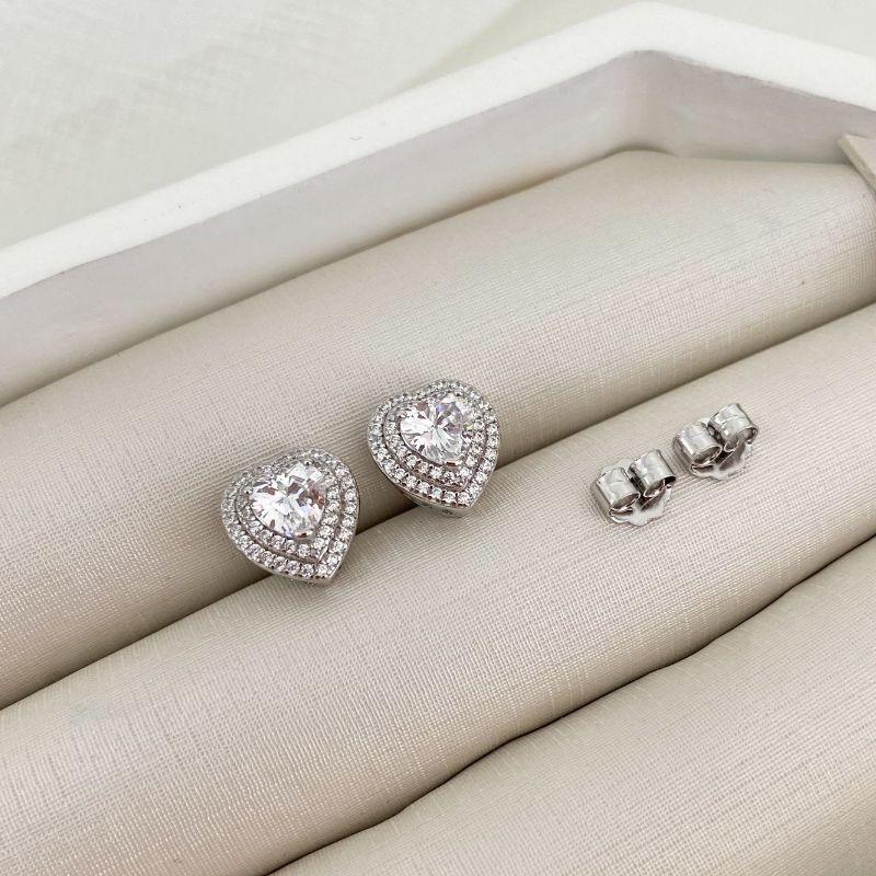 BR PT CORAÇÃO 2 F CRAVEJADO 6 MM