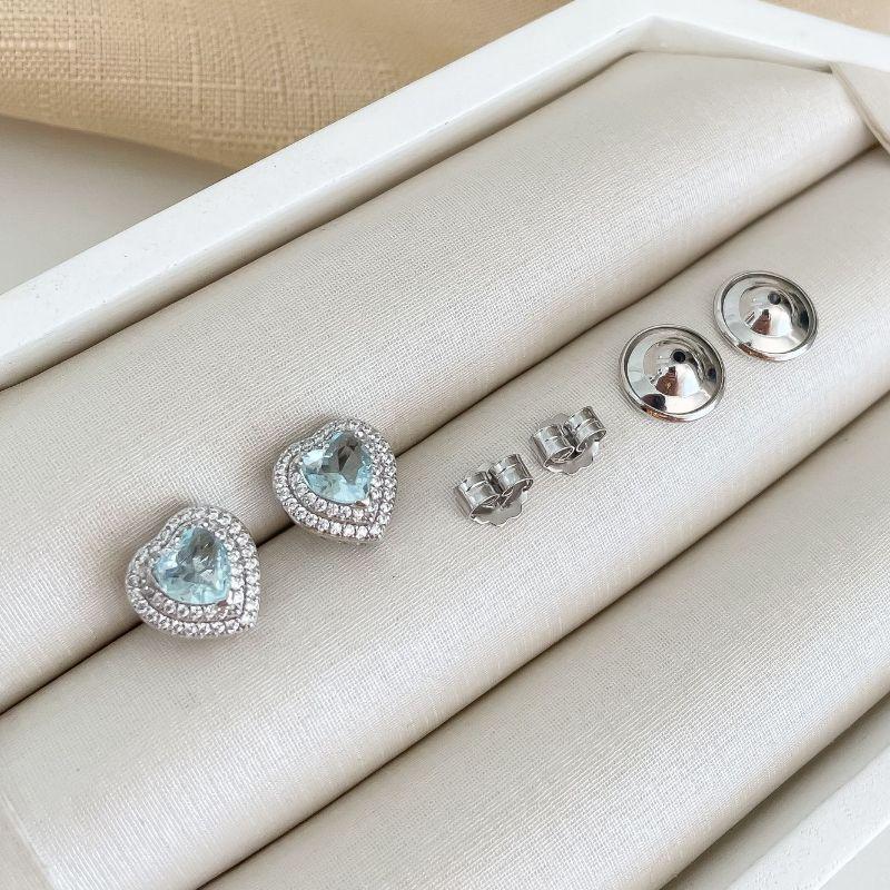 BR PT CORAÇÃO AZUL CLARO CRAV 2F 6MM